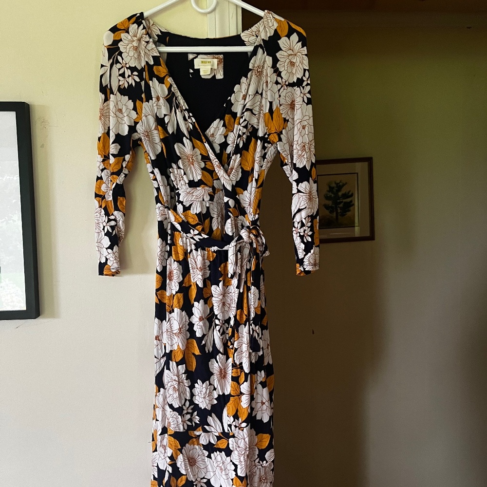 Anthropologie Maeve floral wrap dress NWOT
